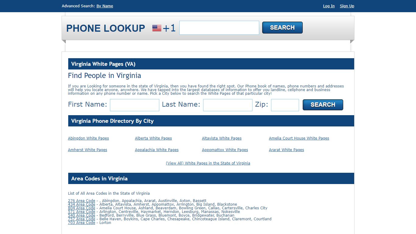 Virginia White Pages - VA Phone Directory Lookup