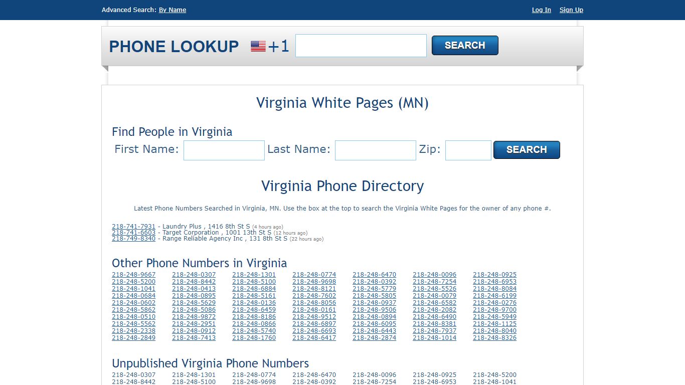 Virginia White Pages - Virginia Phone Directory Lookup